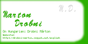 marton drobni business card