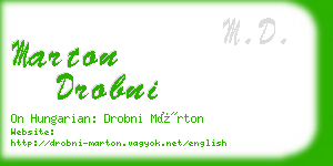 marton drobni business card